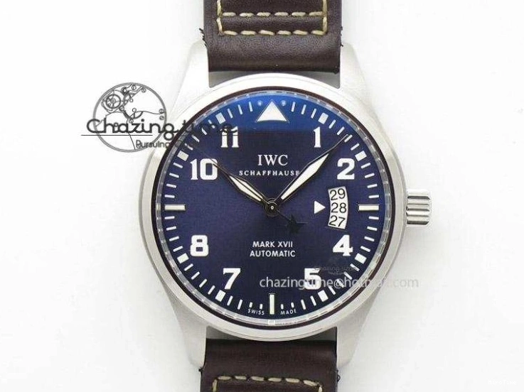 MIROTIME 0204 Cozy Pilot Chrono SS IW387802 V6F 1:1 Best Edition On Brown Leather Strap A 7323